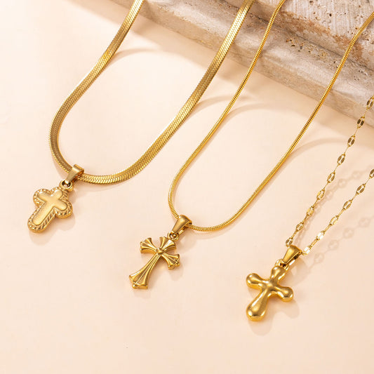 Cross Trio Necklace Set